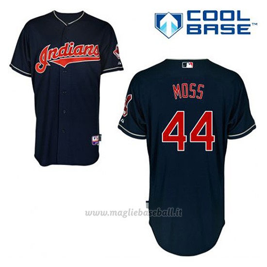 Maglia Baseball Uomo Cleveland Indians Brandon Moss 44 Blu Alterner Cool Base